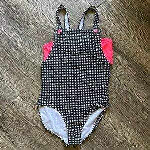 Art Class Swimsuit Black and White Checkered Sz 14/16